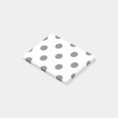 Post-it® Grand pois - gris sur le blanc (Incliné)