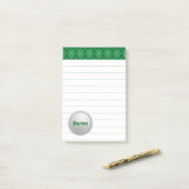 Post-it® Grand poste de golf personnalisé Il note cadeau (Sur un bureau)