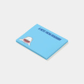 Post-it® Grand requin blanc moyen dessin animé (Incliné)