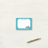 Post-it® Grand requin blanc Personnalisé (Sur un bureau)
