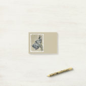 Post-it® Grande Danse (Brindle) Peinture - Art Chien origin (Sur un bureau)