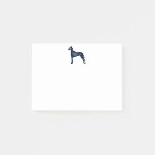Post-it® Grande Danse Chien noir Aquarelle Silhouette