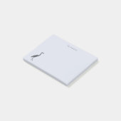 Post-it® Grande silhouette debout de Héron Bleu (Incliné)