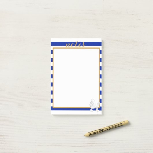 Post-it® Grandes notes de post-it chics de caniche (Sur un bureau)