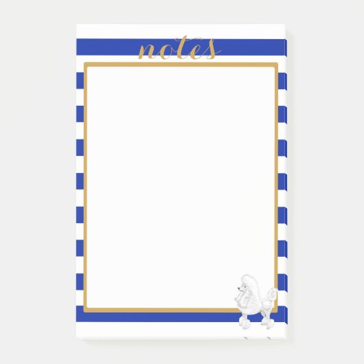 Post-it® Grandes notes de post-it chics de caniche (Devant)