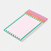 Post-it® Grandes vertes Coloré Journal Carnet (Incliné)