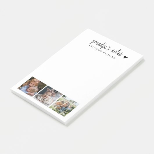 Post-it® Grandpas Notes Photo Collage Famille (Incliné)