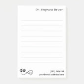 Post-it® Grands blocs-notes lignés 4"x6" pour vétérinaires (Devant)