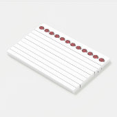 Post-it® Grands Papillons Autocollants Rouge Ladybug (Incliné)