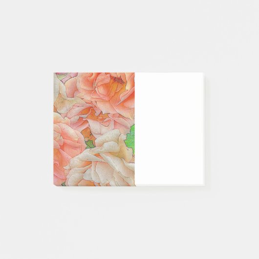 Post-it® Grands roses de jardin, oranges (Devant)