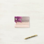 Post-it® grange rustique bois pays chic violet lilas (Sur un bureau)