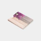 Post-it® grange rustique bois pays chic violet lilas (Incliné)