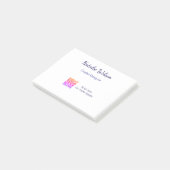 Post-it® Graphic designer name scan QR code details profess (Incliné)