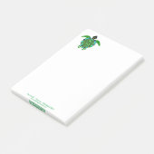 Post-it® Graphique cool - Tortue de mer - Conservation - (Incliné)