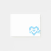 Post-it® Graphique d'amour cool, Bleu (Devant)
