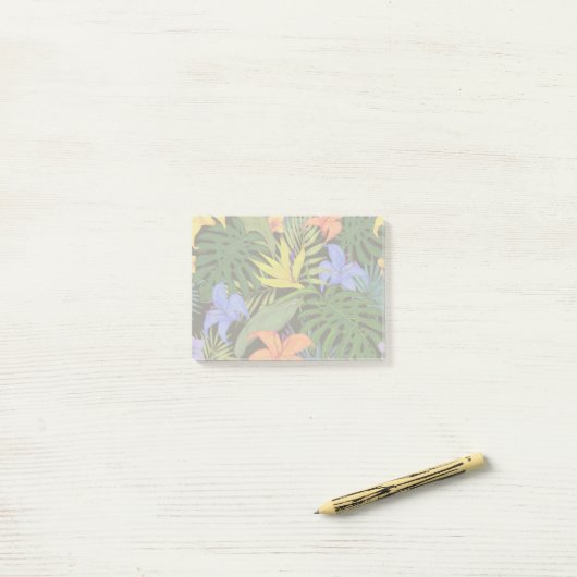 Post-it® Graphique de fleur d'Aloha de Hawaii tropical (Sur un bureau)