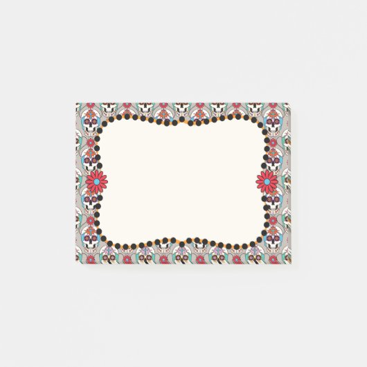 Post-it® Graphique des crânes de sucre (Devant)