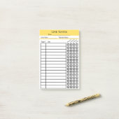 Post-it® Graphique Notes de ligne d'acteur (Sur un bureau)