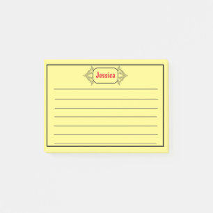 Post-it® Graphique Titre Orné noir