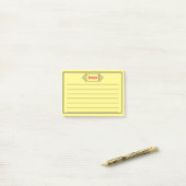 Post-it® Graphique Titre Orné noir (Sur un bureau)