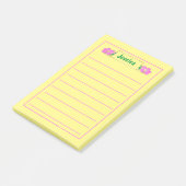 Post-it® Graphisme Floral rose Orné Or (Incliné)