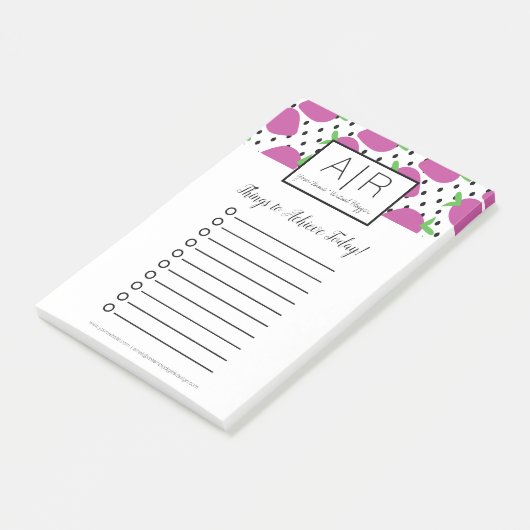 Post-it® Gras fraises Abstraites (Incliné)