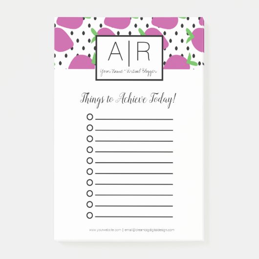 Post-it® Gras fraises Abstraites (Devant)