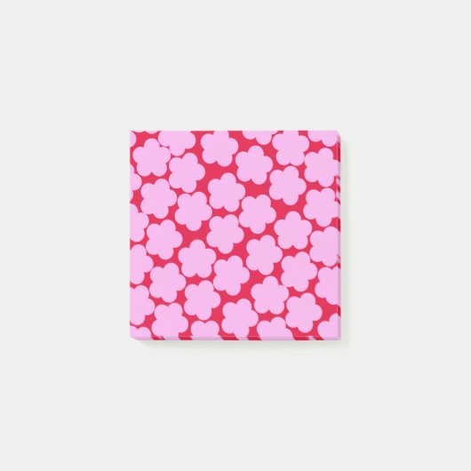 Post-it® Gras Rouge & Rose Fleur Whimsical Printemps & Été (Devant)