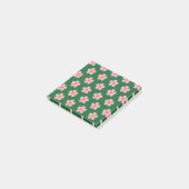 Post-it® Gras Vert & Rose Whimsar Fleur Motifs rétro (Incliné)