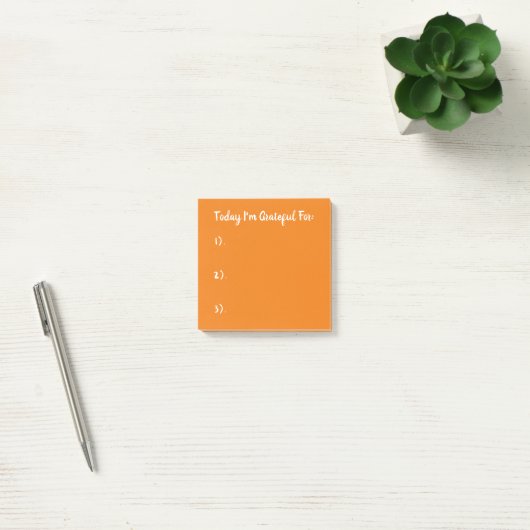 Post-it® Gratitude blanche et orange simple (Bureau)