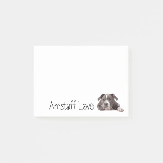 Post-it® Gray American Staffordshire Terrier Dog - Amstaff (Devant)