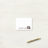 Post-it® Gray American Staffordshire Terrier Dog - Amstaff (Sur un bureau)