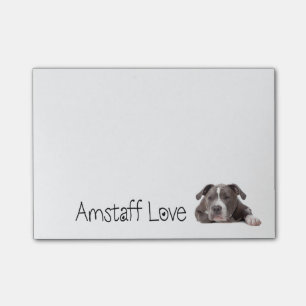 Post-it® Gray American Staffordshire Terrier Dog - Amstaff