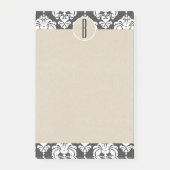 Post-it® Gray Blanc Glam Damas Kraft Monogramme initial (Devant)