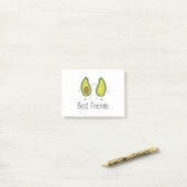 Post-it® Green Avocado Cartoon Friendship Image Friend Art (Sur un bureau)