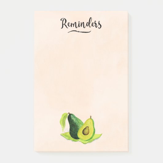 Post-it® Green Avocado Still Life Fruit "Rappels" (Devant)