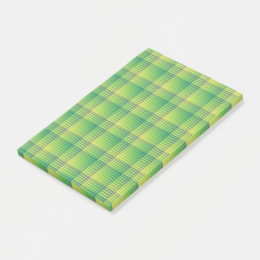 Post-it® Green Blue Checker Abstract Pattern (Incliné)