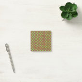 Post-it® Green Brown Checkerboard À damiers Motif (Bureau)