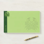 Post-it® Green crab Celtic Knot (Sur un bureau)