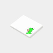 Post-it® Green Dinosaur aime le football Notes post-it (Incliné)