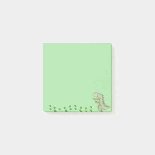 Post-it® Green Dinosaur Post-it notes, notes collantes (Devant)