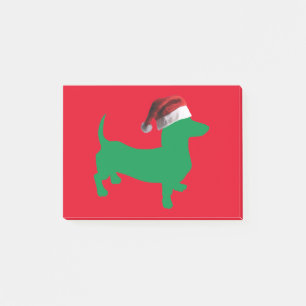 Post-it® Green-Doxie—Et-Père Noël-Casquette