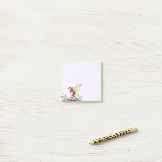Post-it® Green Fairy Memo Pad – Enchanting Note-Taking (Sur un bureau)