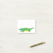 Post-it® Green Gator Alligator Crocodile Croc Zoo animal (Sur un bureau)