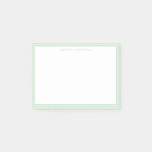 Post-it® Green Gingham Plaid (Devant)