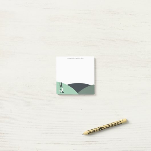 Post-it® Green Harlequin Bunny (Sur un bureau)
