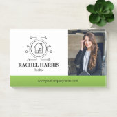 Post-it® Green Modern Real Estate Agent Photo (Bureau)