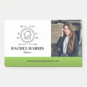 Post-it® Green Modern Real Estate Agent Photo (Devant)