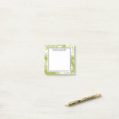 Post-it® Green Palm Leaves Rainforest Pattern (Sur un bureau)