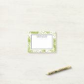 Post-it® Green Palm Leaves Rainforest Pattern (Sur un bureau)